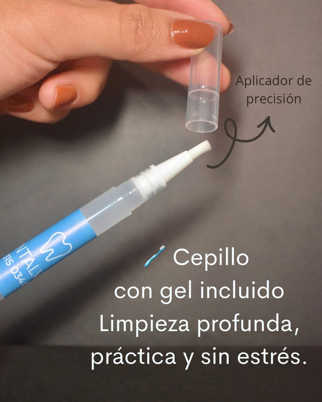 Perrito con productos DentalVets